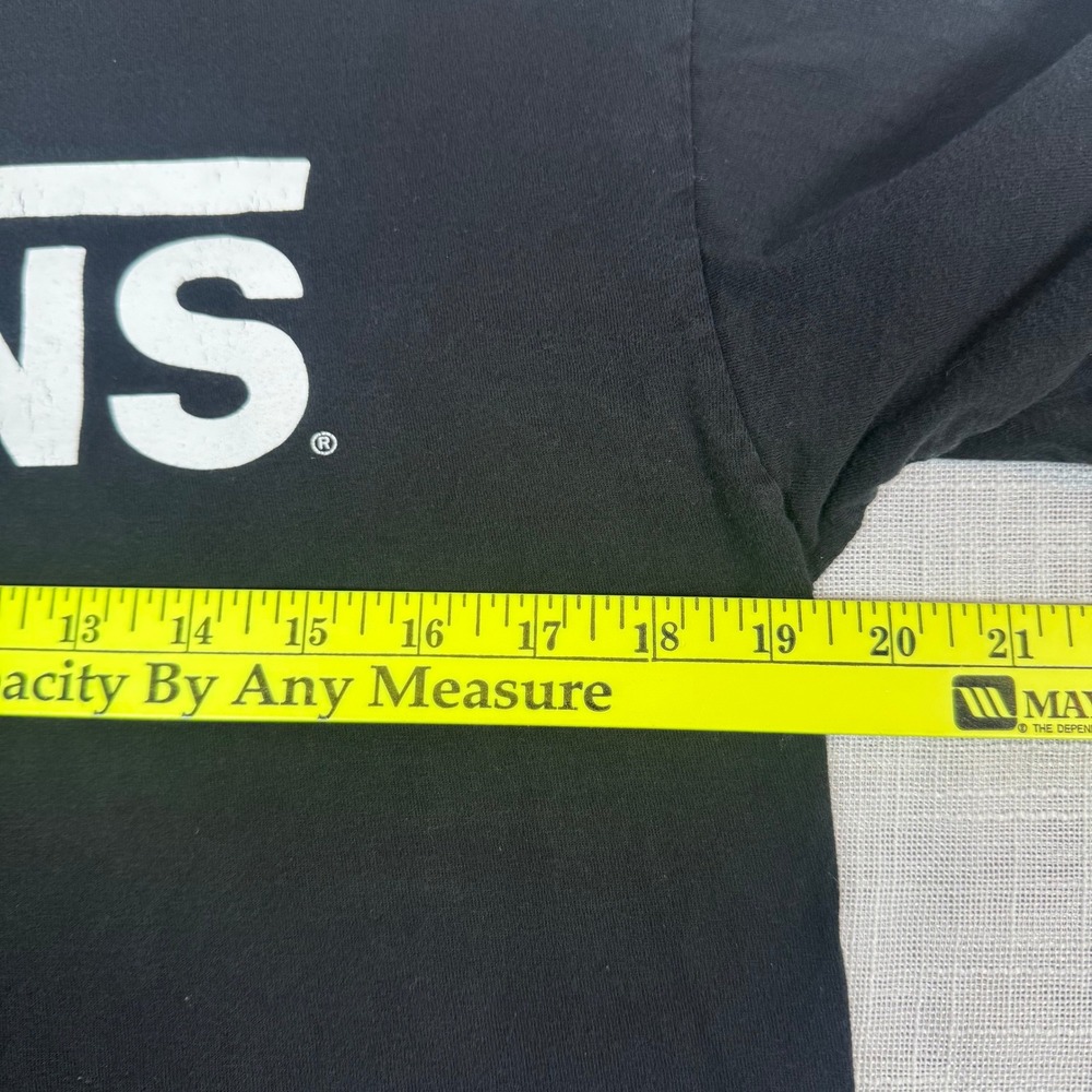 Vans Classic Men's‎ M T-Shirt Black White Logo Short Sleeve Skater Streetwear - Picture 4 of 8